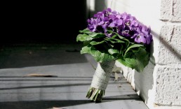 violets bridal bouquet