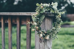 creme flower crown