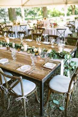 bridal table garland decoration