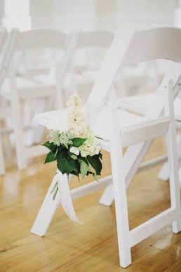 wedding chair flower posy